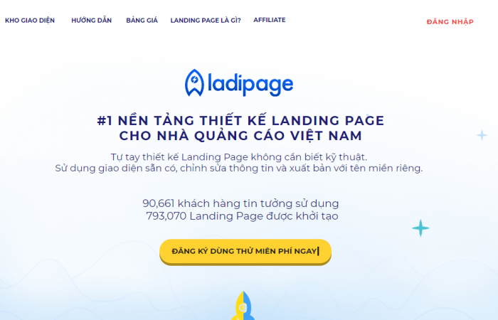Thiết kế Landing page bằng ladipage